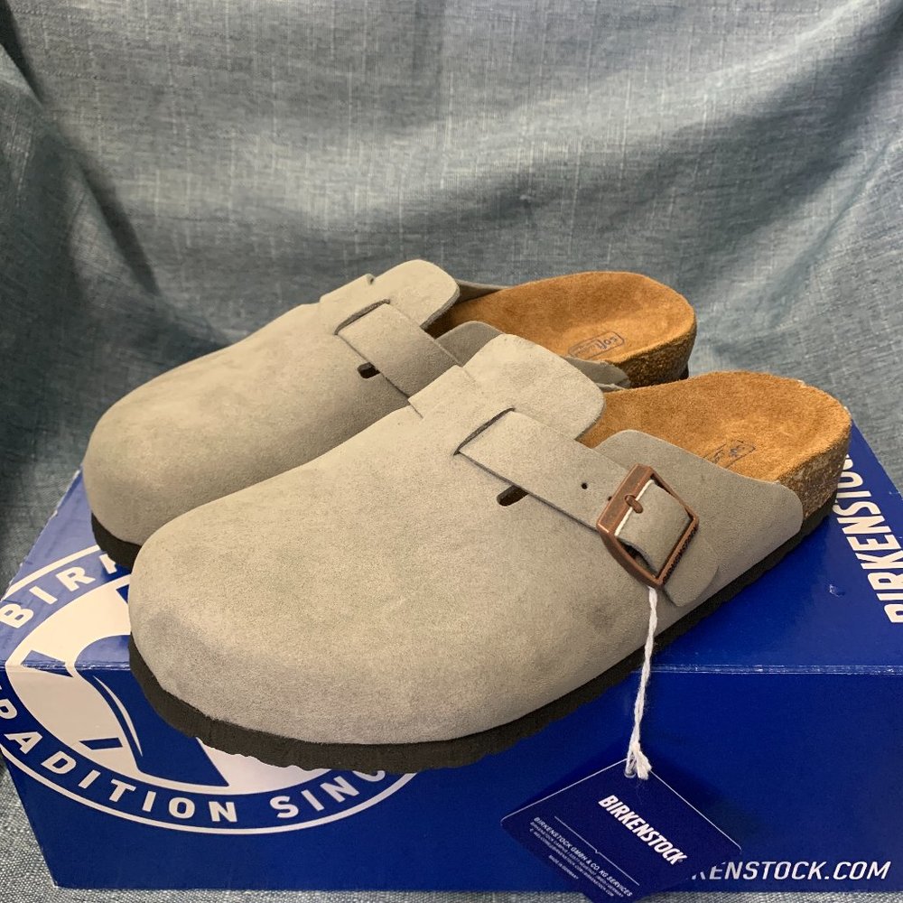 Birkenstock Boston Suede Leather Clogs Sandals